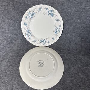 VINTAGE 2 Dinner Plates Myott Staffordshire Forget Me Not 10" Made in England